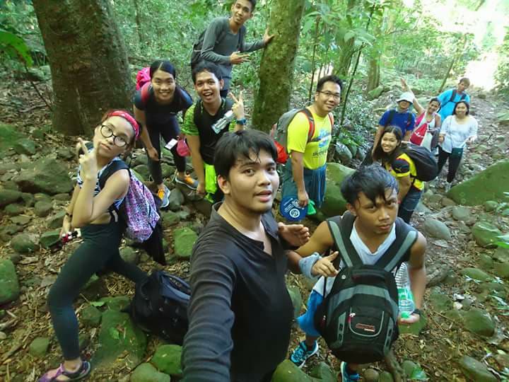 hiking with the group